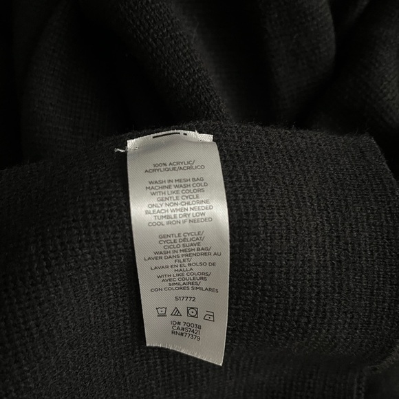 Ann Taylor Factory NWT One Size Black 3/4 Sleeve Boxy open front cardigan - Picture 6 of 8